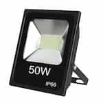 50W LED Slim Flood Light, 4500 lm, 82V-265V, 6500K, Black