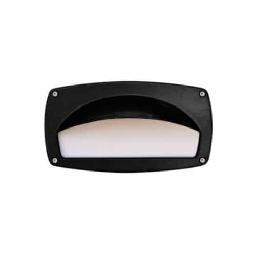 Dabmar 9-in 9W LED Recessed Step Light w/ Eyelid, G24 LED, 85V-265V, 3000K, Black