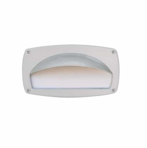 Dabmar 9-in 9W LED Recessed Step Light w/ Eyelid, G24 LED, 85V-265V, 3000K, White