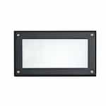 5W LED Corrosion Resistant Recessed Step Light w/ Open Face, G24 LED, 3000K, Black