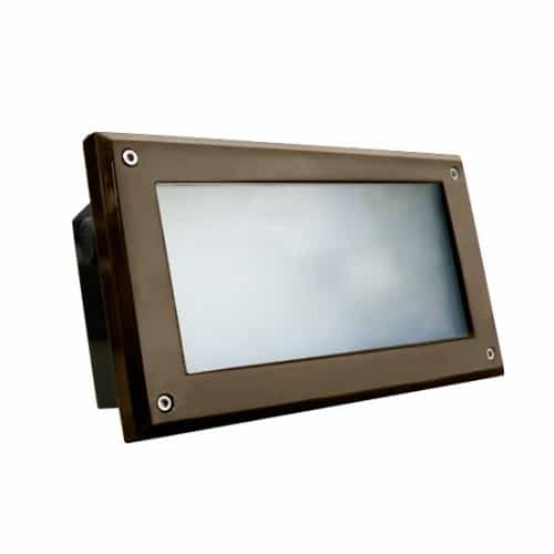 Dabmar 5W LED Corrosion Resistant Recessed Step Light w/ Open Face, G24 LED, 3000K, Bronze