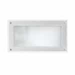 9W LED Corrosion Resistant Recessed Step Light w/ Open Face, G24 LED, 3000K, White