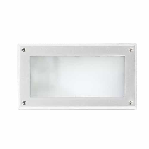 Dabmar 12W LED Corrosion Resistant Recessed Step Light w/ Open Face, G24 LED, 3000K, White