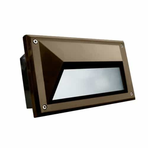 Dabmar 7W LED Corrosion Resistant Recessed Step Light w/ Hood, G24 LED, 3000K, White