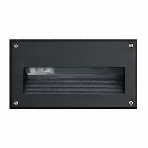 Dabmar 7W LED Step & Wall Light, Recessed Brick, 85V-265V, Black