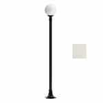 Dabmar 9W LED Globe Lamp Post, Single-Head, A19, 120V, White