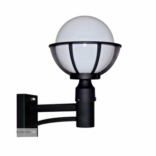 Dabmar 16W 10 Inch Globe Wall Mount LED Light Fixture, Black