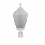 16W Alisa LED Post Light Top Fixture w/Acrylic Diffuser, White