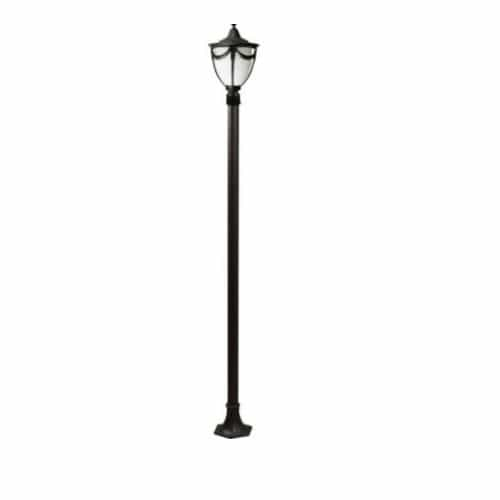 Dabmar 16W Rachel One Light LED Lamp Post w/Polycarbonate Lens, Black