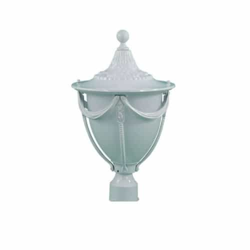 Dabmar 16W Powder Coated Rachel LED Post Top Light, White