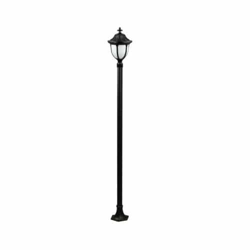 Dabmar 9-ft 9W LED Showcase Lamp Post, Single-Head, A19, GU24, 120V, White