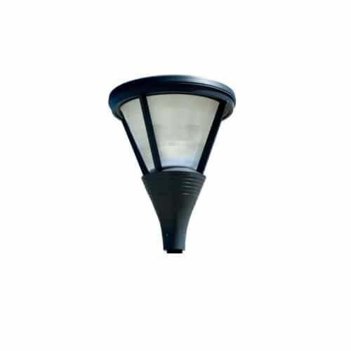 Dabmar 120W Cone Shape LED Post Light Fixture w/Mogul Base, Prismatic Lens, Black