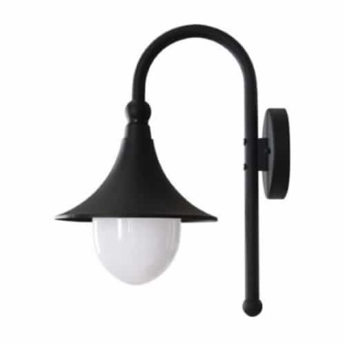 Dabmar 9W LED Goose Neck Wall Fixture, GU24, 120V, 2700K, Black