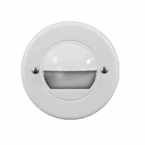 Dabmar 2.5W LED Step & Wall Light, Round Hood, 12V, 3000K, White