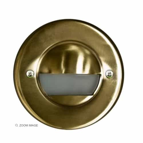 Dabmar 2.5W LED Step & Wall Light, Hooded, 12V, 6400K, Antique Brass