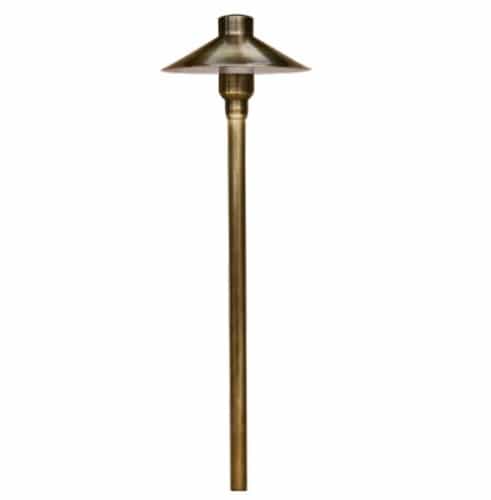 Dabmar 21-in 2.5W LED Path & Walkway Light, 12V, 3000K, Weathered Brass