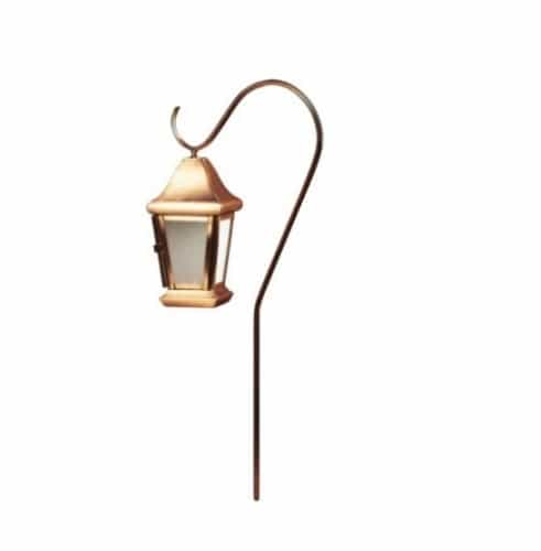 Dabmar 2.5W LED Path Light, Hanging Lantern, 12V, 6400K, Antique Brass