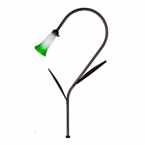 Dabmar Evergreen Flower Top Path & Walkway Light w/ Leaf Detail w/o Bulb, ABZ