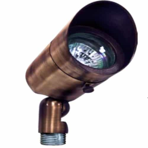 Dabmar 3W LED Directional Spot Light w/ Hood, MR16, Bi-Pin Base, 12V, 2700K, Antique Bronze