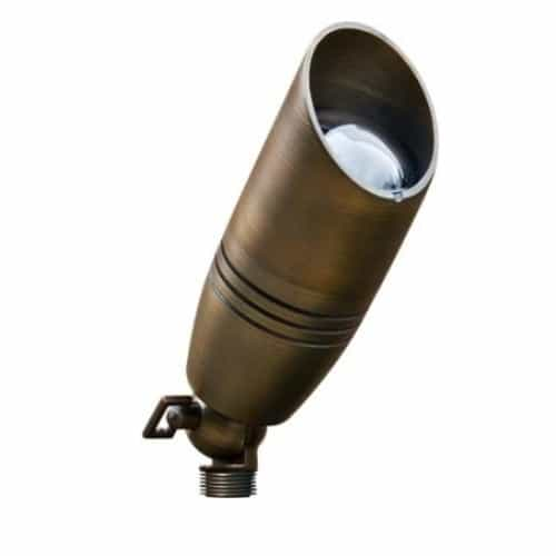 Dabmar 3W LED Directional Spot Light w/ Hood, MR16, Bi-Pin Base, 12V, 2700K, Weathered Brass