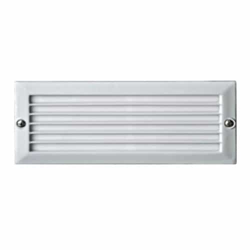 Dabmar 6W LED Recessed Louvered Step & Wall Light, Amber Lamp, White