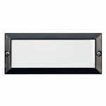 5W LED Recessed Open Face Step & Wall Fixture, 12V, 6400K, Black