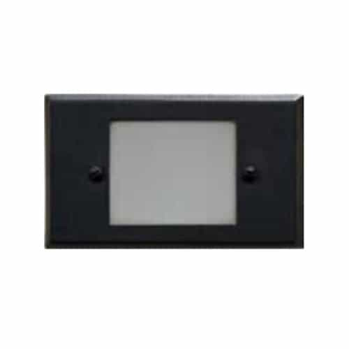 Dabmar 3-in Recessed Open Face Step & Wall Light w/o Bulb, 12V, Black