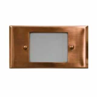 3-in Recessed Open Face Step & Wall Light w/o Bulb, 12V, Copper
