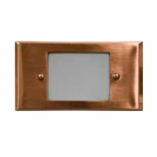 Dabmar 3-in Recessed Open Face Step & Wall Light w/o Bulb, 12V, Copper