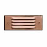 6-in Recessed Louvered Step & Wall Light w/o Bulb, 12V, Copper