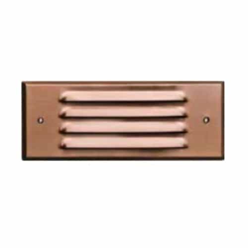 Dabmar 6-in Recessed Louvered Step & Wall Light w/o Bulb, 12V, Copper