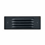 6W 6-in LED Recessed Louvered Step & Wall Light, 12V, 6400K, Black