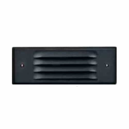 Dabmar 6W 6-in LED Recessed Louvered Step & Wall Light, 12V, 6400K, Black