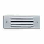 6W 6-in LED Recessed Louvered Step & Wall Light, 12V, 6400K, White