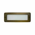 Recessed Open Face Step & Wall Light w/o Bulb, 12V, Weathered Brass