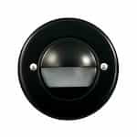 Round Recessed Eyelid Step & Wall Light w/o Bulb, 12V, Black