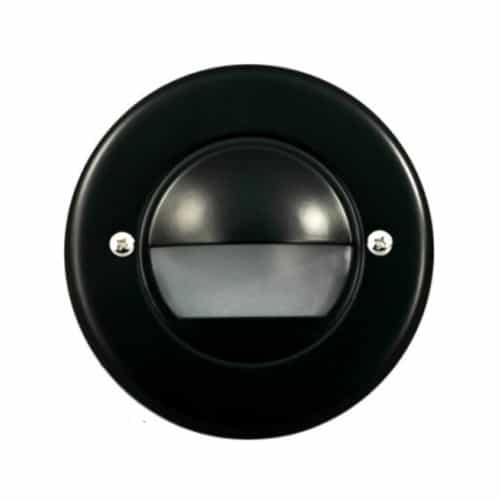 Dabmar Round Recessed Eyelid Step & Wall Light w/o Bulb, 12V, Black