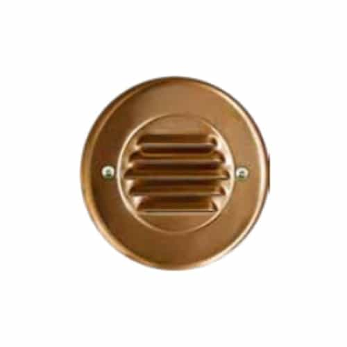 Dabmar 3W LED Round Recessed Louvered Step & Wall Light, 6400K, Copper