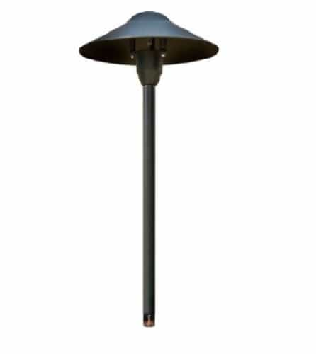 Dabmar 3W LED Path Light, Solid Top, Aluminum, 12V, Amber, Black