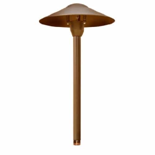 Dabmar 2.5W LED Path Light, Solid Top, Aluminum, 12V, 3000K, Bronze