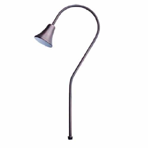 Dabmar 2.5W LED Path Light w/ Leaves, Horn, 12V, 3000K, Antique Bronze