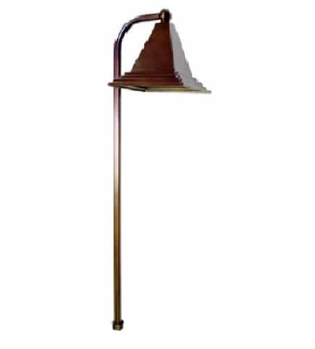 Dabmar 3W LED Path Light, Bell Top, Brass, 12V, Amber, Antique Bronze