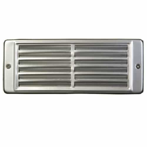 Dabmar 5W LED Recessed Step & Wall Light, Louver Down, 12V, 3000K, S. Steel