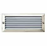 Dabmar 6W LED Recessed Step & Wall Light, Louvered, 12V, Amber, S. Steel