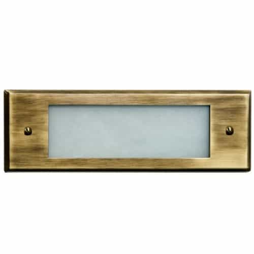 Dabmar 6W LED Step & Wall Light, Open Face, 12V, 6400K, Antique Brass