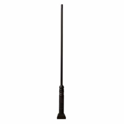 Dabmar 13-ft Steel Fluted Surface Mount Pole, Black