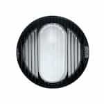 Dabmar Round Louvered Surface Mount Wall Fixture w/o Bulb, 120V, Black