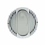 Dabmar Round Louvered Surface Mount Wall Fixture w/o Bulb, 120V, White