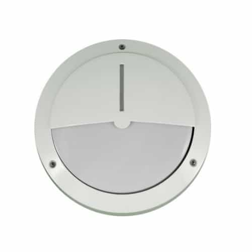 Dabmar 12W LED Semi-Closed Surface Mount Wall Fixture, 5000K, 120V-277V, WH