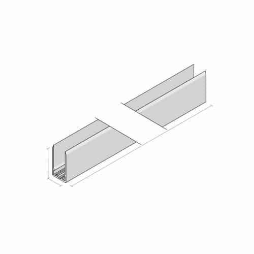 Diode LED 39-in Mounting Channel for Side Bend Linaire Flex, Aluminum